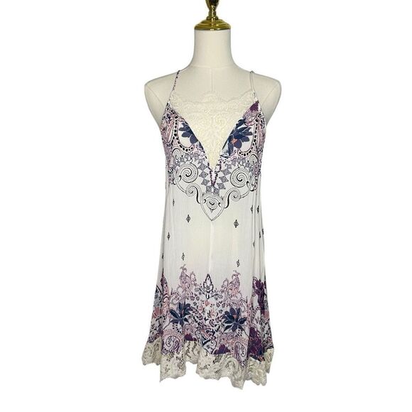 Free People Intimately Women’s Small Who’s Sorry Now Slip Dress Ivory Lace - Picture 3 of 10